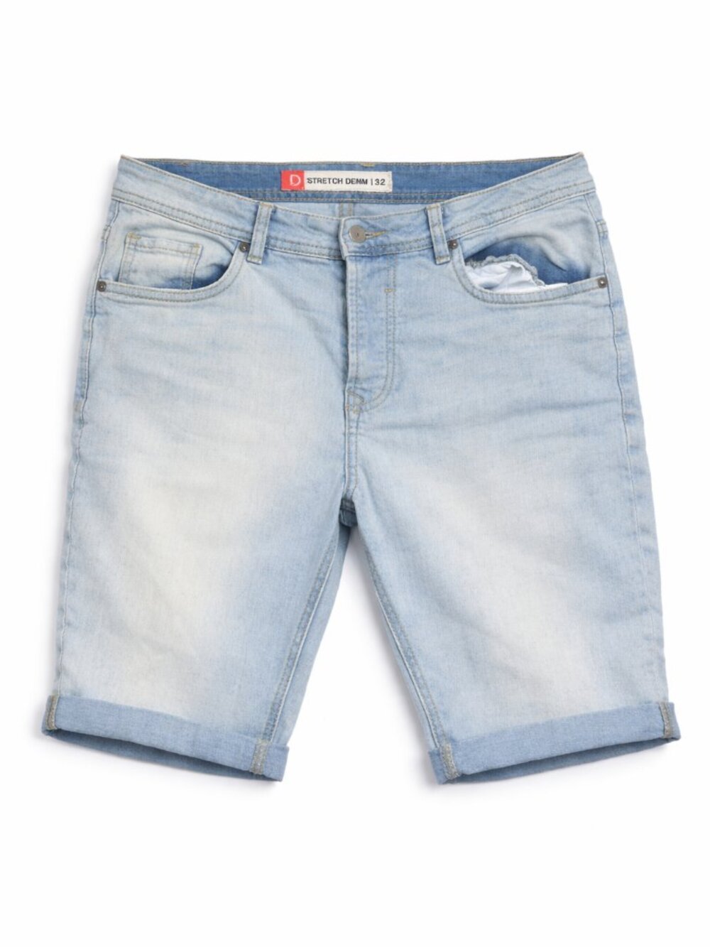 Light Wash Stretch Denim Shorts Men's Size 32